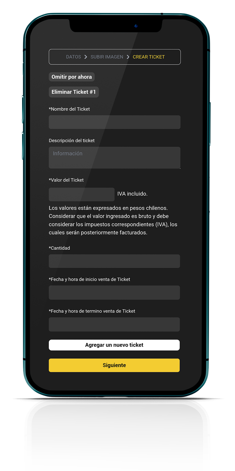 Crear ticket